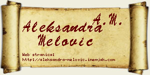 Aleksandra Melović vizit kartica